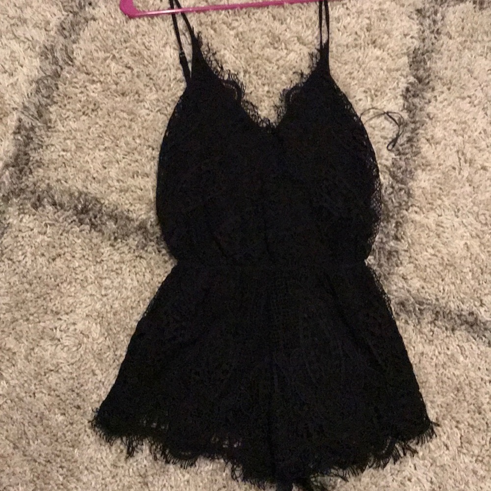 Black lace Vici romper size S